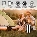 Large French Press Coffee Maker 50oz (1.5L), 304 Stainless Steel Double Wall Insulated Coffee Press for Camping, Backpacking, Party, Travel, Gift Set, Dishwasher Safe (Silver, 6-8 Cups)