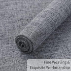 Homaxy Cloths Placemats for Dining Table Set of 6, Heat Resistant Washable Cotton Linen Blend Table Mats, Easy to Clean Place Mats for Indoor Outdoor Party Kitchen Decoration, 13" x 19", Dark Grey