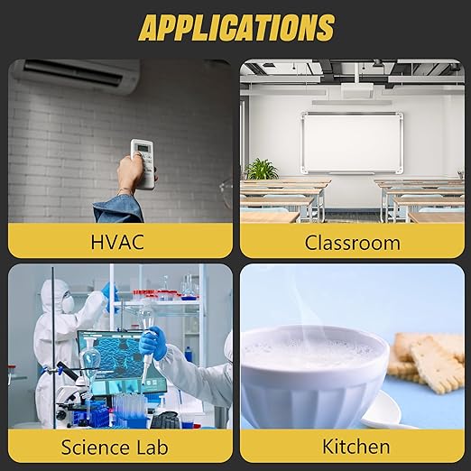 Instant Read Thermometer Waterproof Digital Meat Thermometer for Food with Bright LCD Screen 2 in 1 Infrared Thermograph with Meat Probe for BBQ Grilling Cooking Baking Kitchen (Model AMT206)