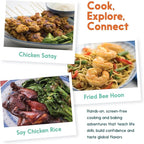 eat2explore Cooking Kits for Kids 17 Pcs – Interactive & Educational Kids Cooking Sets Real for Ages 5 and Up,3 Recipe Cards & Global Ingredients – Perfect for Families and Homeschooling (Singapore)