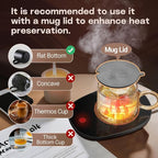 Coffee Mug Warmer for Desk with Auto Shut Off, Coffee Cup Warmer for Desk with Auto Shut Off, 3 Adjustable Temperature Settings & 8 Hours Auto shutoff