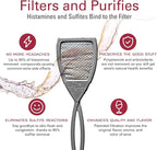 PureWine The Wand Wine Purifier - Red & White Wine Filters for Histamines & Sulfites, Sulfite Remover Sticks, Helps Allergies & Headaches, Gift Accessories for Women & Men - 72 Wands, Silver
