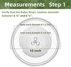 10" Microwave Turntable Compatible with GE WB49X10229 WB49X0688, 10 inch Replacement Microwave Glass Plate for Magic Chef MP-3517203600