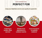 Flame-Free Catering Heat Pads & Buffet Kits – Sustainable Natural Mineral Food Warming Solution for Full & Half Pans (Party Kit/Pack of 12)
