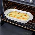 Small Au Gratin Baking Dish, Ceramic Casserole Dishes 9 x 6, Set of 4, 23 Oz with Handles, Pans Set for Oven Roasting for 1 or 2 person servings, Lasagna, Pie, Gratin, for Kitchen, Home