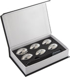 The Wine Savant Football Whiskey Stones, Superbowl Chillers, Whiskey Rocks, Great for Parties or for Bar Use Tool, 6 Stones Rocks Cubes for Whiskey, Bourbon Vodka, Scotch