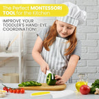 Zulay 3-Piece Kids Knife Set for Real Cooking & Baking - Toddler Knives for Cutting Fruits, Veggies, & Cake - Children’s Montessori Knife with Serrated Edges - Safe & Fun Lettuce Knife (Yellow)