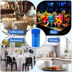 600 Pcs Navy Blue Coffee Stirrers Stir Sticks Set - Acrylic Stir Stick Holder Cocktail Straws Bar Straws Drink Stirrers for Coffee Whiskey Valentines Day Disposable Drinking Straws Party Supplies