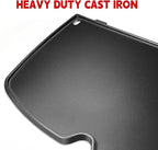 GGC 6559 Cast Iron Griddle for Weber Q2000 Q200 Q220 Q240 Q260 Q2200 Q2400 Series Grills, 15.3" x 10.8" Grill Grates Replacement Parts for Weber Q200 Griddles