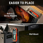 Thermopro TempSpike 600 ft Wireless Meat Thermometer Digital with Ultra-Thinner Probe, Bluetooth Meat Thermometer Wireless with LCD-Enhanced Booster for BBQ Grill Smoker Rotisserie Sous Vide