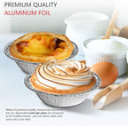 Stock Your Home 3 Inch Aluminum Foil Pie Pans (200 Count) Disposable & Recyclable Mini Pie Pans, Small Pie Tin for Baking, Cafes, and Restaurants, Durable Individual Pie Pan for Fruit Tarts, Quiche