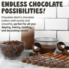 Chocolate Works Dark Chocolate Melting Chocolate Wafers, 2.5lb (Pack of 1)