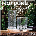 Vikko Rock and Tumbler Set, 8 Piece Set of Elegant Glasses, 4 Tall 12.25 Ounce Glasses and 4 Short 11.25 ounce Whiskey Glasses