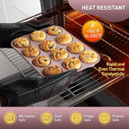 Socisen 2 Pack 12 Cups Muffin Pan with Metal Reinforced Frame Regular Size Silicone Molds Cupcake Cake Baking Pans Cookie Baking Chocoflan Cupcake Mold Silicone Egg Bite Molds Baking Items Stuff
