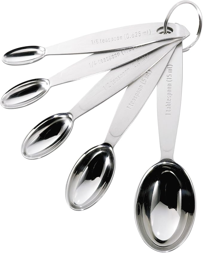 Cuisipro Stainless Steel Measuring Spoon Set Silver, Standard