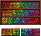 Ziliny Heart Holographic Chocolate Bar Mold Silicone, Rainbow Light Effect Chocolate Bar Deep Thick Molds for DIY Candy Dessert Baking, Candy, Wax Melts, Cake Decoration (Rectangle)