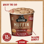 Kodiak Cakes Minute Muffins, Cinnamon Roll, 2.36 Oz (Pack of 12)