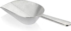 New Star Foodservice 34707 One-Piece Cast Aluminum Flat Bottom Bar Ice Flour Utility Scoop, 16-Ounce, Silver