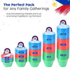 Small 60 Pcs Puto Molder Filipino (2.2" x 1") - Kutsinta Molder for Baking - Puto Mold Cups for Steamer - Filipino Plastic Molds for Desserts in Assorted Colors