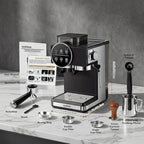 CUSIMAX Espresso Machine with Grinder, 20 Bar Professional Expresso Coffee Machines with Milk Frother Steam Wand, Espresso Maker with 60oz Removable Water Tank, Cappuccino & Latte Machine for Home