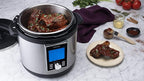 Zavor LUX LCD 6 Quart Programmable Electric Multi-Cooker: Pressure Cooker, Slow Cooker, Rice Cooker, Yogurt Maker, Steamer and more - Stainless Steel (ZSELL02)