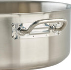 Winco Commercial-Grade Stainless Steel Brazier with Lid, 20 Quart