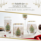 Spode Christmas Tree 14 Fl. Oz. Double Old Fashion Glass (Set of 4), Polka Dot - Whiskey & Bourbon Glasses for Festive Entertaining, Old-Fashioned & Rocks Glasses for Holiday Drinks (Pack of 2)