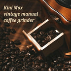 Manual Coffee Grinder Vintage Wooden Coffee Bean Grinder Hand Grinder Roller Antique Coffee Mill for Making Mesh Coffee Classic French Press for Decoration (Quadrilateral)