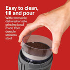 Hamilton Beach Fresh Grind Electric Coffee Grinder for Beans,Spices and More,Stainless Steel Blades,Removable Chamber,Makes up to 12 Cups,Black,(Pack of 2)