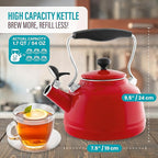 Chantal Tea Kettle, Vintage Series, Enamel on Steel, Whistling (Chili Red)