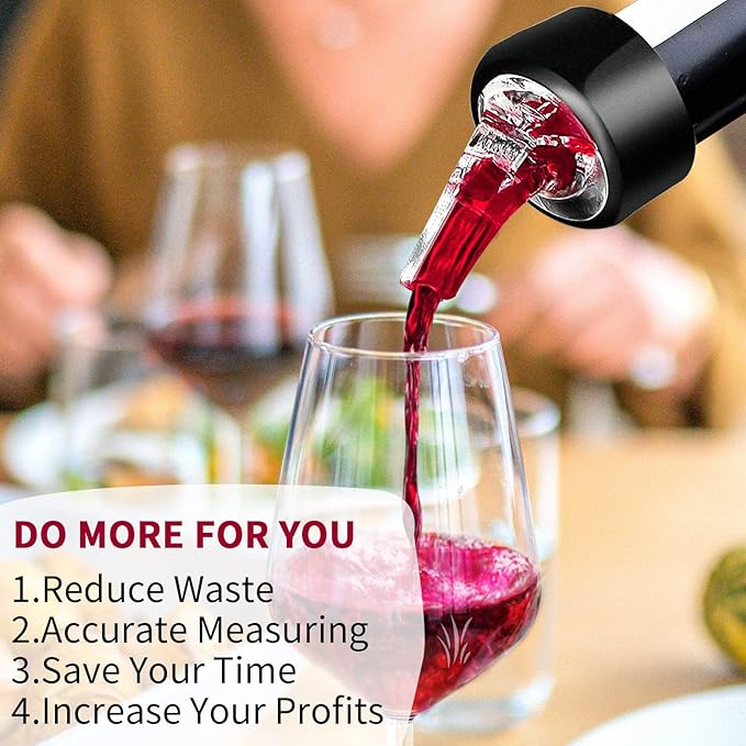 Automatic Measured Bottle Pourer - Quick Shot Spirit Measure Pourer Drinks Wine Cocktail Dispenser Home Bar Tools - 1oz/30ml (24 pack)