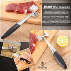 Meat Tenderizer, Dual-Sided Nails Meat Mallet, Meat Hammer Used for Steak, Chicken, Fish，Meat Pounder With Rubber Comfort Grip Handle, 8.8 inches Meat Tenderizer Tool