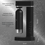 FIZZIT Spärklï Sparkling Water Maker Bundle – Soda Streaming Machine with 2 CO2 Cylinders & 2 Reusable Stainless Steel Bottles (Black + White) – Carbonated Water Soda Maker, Dishwasher Safe