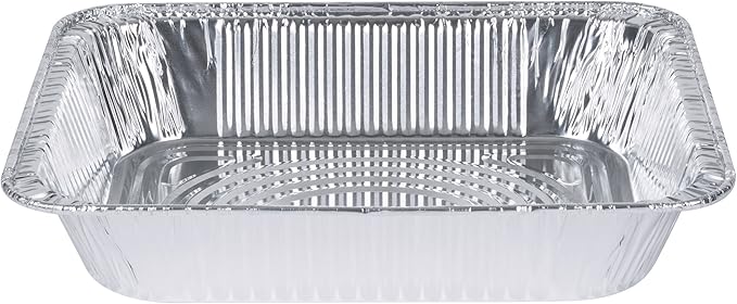 GUSTO [30 Count 9x13 Inch Aluminum Pans, Half Size Deep Steam Foil Pans - Table Pans for Baking, Cooking, Heating, Storing and Food Prepping - (Formerly Comfy Package)