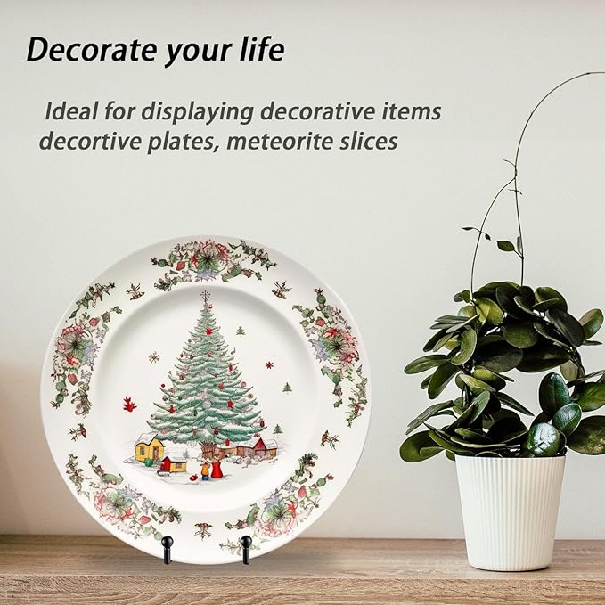 3 Pcs Plate Stands for Display,6 Inch Plate Holder Display Stand, Metal Frame Bracket for Book, Picture, Decorative Plate, Photo, and Platter, Desktop Display Shelf, Tabletop Art