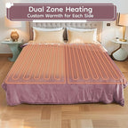 Electric Heated Blanket Queen Size - 84"x90", Soft Flannel Heating Blanket, 10 Heating Levels, 1-12 H Auto Shut Off, Dual Controllers, Breathable Warm and Washable for Bed, Purple