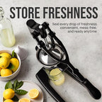Zulay Kitchen Extra Tall Citrus Press Manual Juicer - Manual Orange Juice Squeezer, Fits Tumblers, Tall Glasses and Cups - Fruit Press & Juice Press, Juice Presser Machine & Citrus Juicer Manual