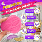 Feather Mold Silicone – Feather Chocolate Mold – 0.3" Thick Pink 3D Design, Different Sizes of Feathers, Easy to Use, Flexible & Reusable, Works with Various Materials | for Pastry Cake Decorations