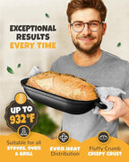 CRUSTLOVE Cast Iron Bread-Pan with Lid - incl. Sourdough Bread Baking Supplies - like Banneton Bread-Proofing Basket - 7.2QT Bread-Oven Dutch, Oven for Bread-Baking Cast Iron Pan Scoring Tool Lame Kit