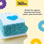 Wilton 8 x 8 Inch Square Cake Pan, Even Heating Aluminum Bakeware, Made Without PFAS, Packaging May Vary