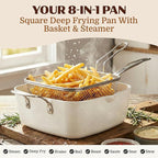 Granitestone Ceraluxe 20 Pc Ceramic Cookware Set Nonstick, Complete Pots and Pans Set Non Stick with 5 Pc Bakeware Set, Deep Frying Pan Set, & Steamer, Non Toxic PFOA Free, Oven & Dishwasher Safe
