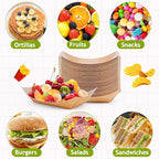 250 Pack Medium Paper Food Boats, 1lb Disposable Brown Kraft Paper Food Trays, Heavy Duty Serving Basket, Disposable Serving Boats for Party Snacks, Nachos, French Fries, Tacos, Popcorn