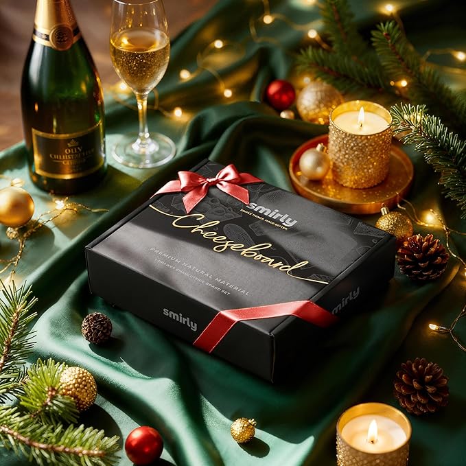 SMIRLY Charcuterie Boards Set - Large Bamboo Cheese Board Set - House Warming Gifts New Home, Wedding Gift for Couple, Bridal Shower Gift, Birthday Gifts for Women