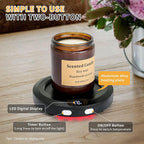 VOBAGA Coffee Mug Warmer with 2-12H Auto Shut Off & 3 Temperature Setting for Desk Candle Warmer Plate Coffee Accessories Gift（No Mug）