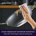Circulon A1 Series with ScratchDefense Nonstick Induction Cookware Stir Fry Pan, Wok Pan, 13.25-Inch, Graphite