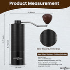 Manual Coffee Grinder with Precision Conical Burr – Adjustable Hand Coffee Grinder with Double Bearings – Stainless Steel Portable Coffee Mill for Espresso, French Press,Travel & Camping