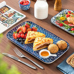 vancasso Porcelain Serving Trays for Party, Serving Platters Set of 3,Serving Dishes for Entertaining, Ceramic Party Trays and Platters for Serving Food, 16"/14"/12" Inch, Series SELENE