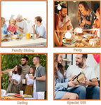 Dinnerware Sets 40 PCS Wheat Straw Plates and Bowls Sets With Cups Service for 8 Microwave Safe Dishes for Kitchen Lightweight Dish Set for RV Outdoor Activities Travel - Beige Colors