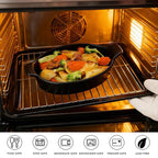 Oval Au Gratin Baking Dishes Set of 4 9" x 5" 19 oz matte black Ceramic Oven Safe & Heat Resistant With Handles for Small Mini Casseroles Cooking & Serving