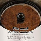 1 Pcs Reusable 7-14 Cup Coffee Filter for Percolator Coffee Pot Electric, Replaces Paper Coffee Filters, BPA Free - Disk/Wraparound Percolator Coffee Filters (Black)